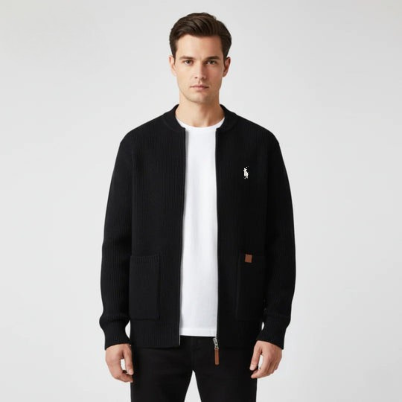 Zipped Knit Cardigan - CLEARANCE PRICE