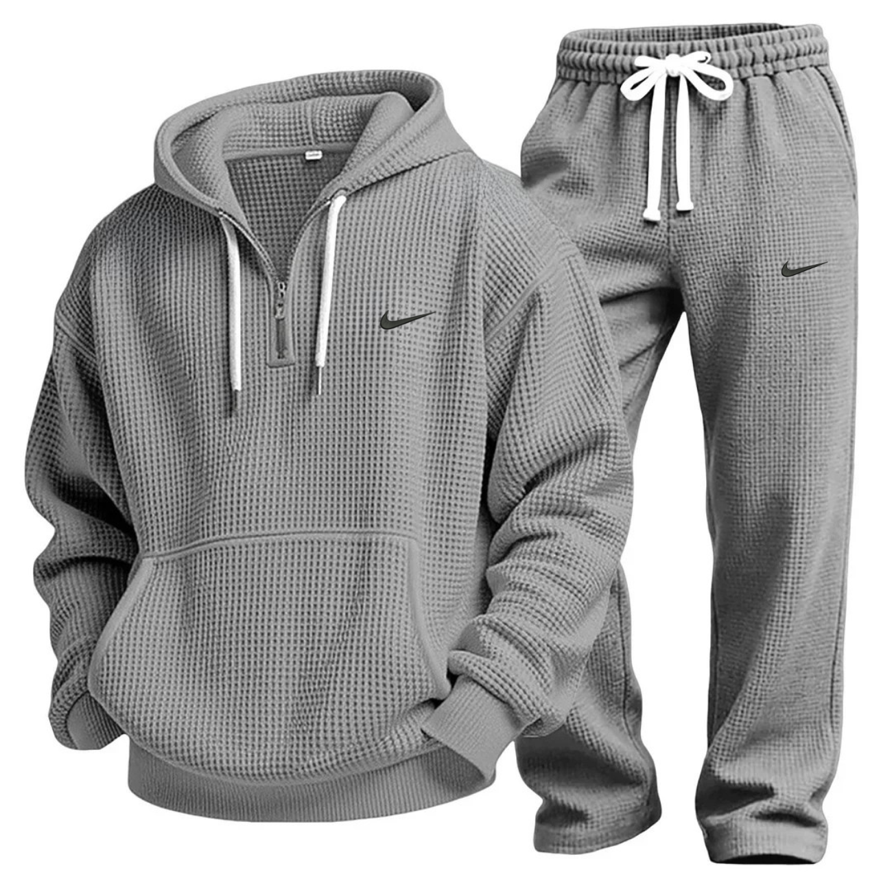Waffle-Knit Performance Hoodie Jogger Set - Clearance Sale
