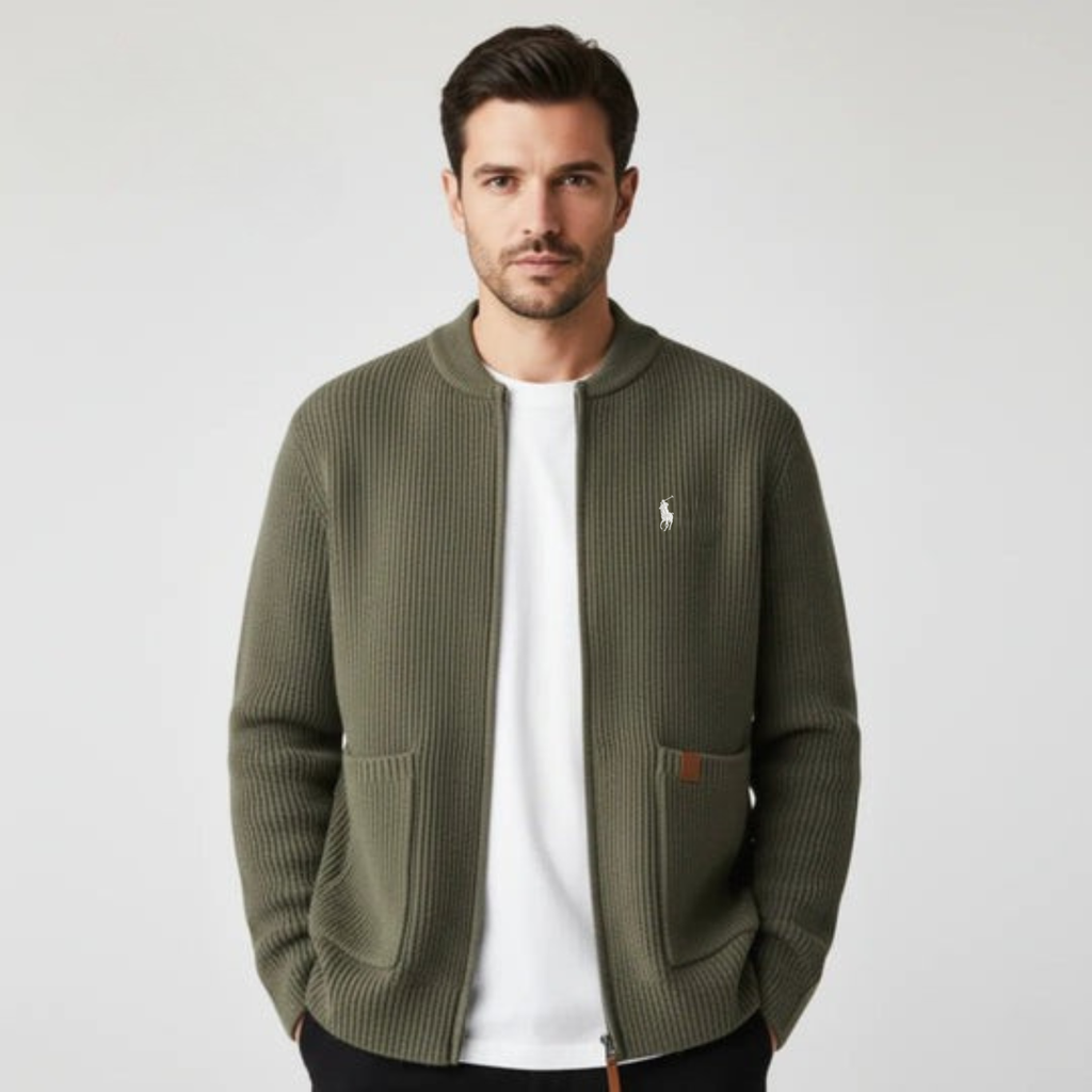 Zipped Knit Cardigan - CLEARANCE PRICE