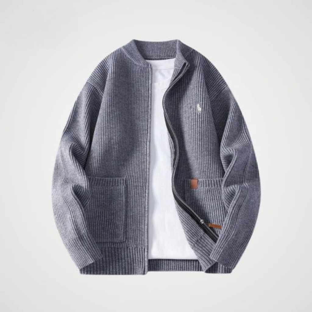 Zipped Knit Cardigan - CLEARANCE PRICE