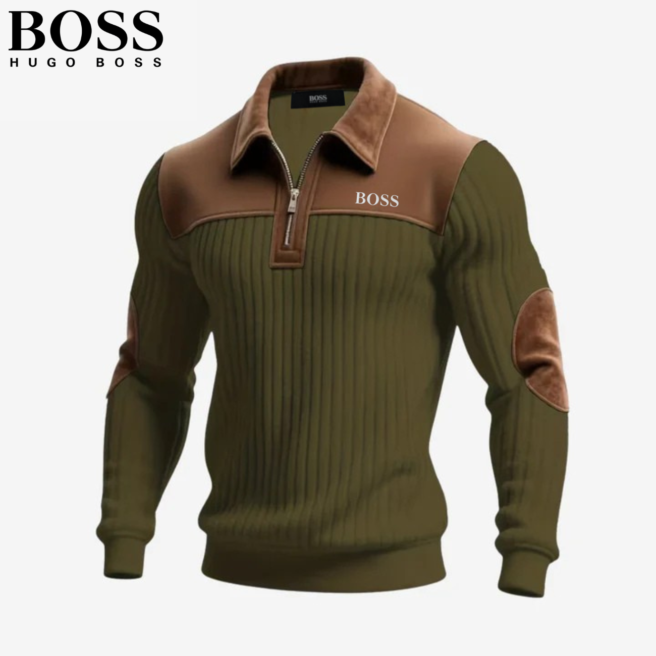 Elegant Zip Collar Sweater || Clearance Sale