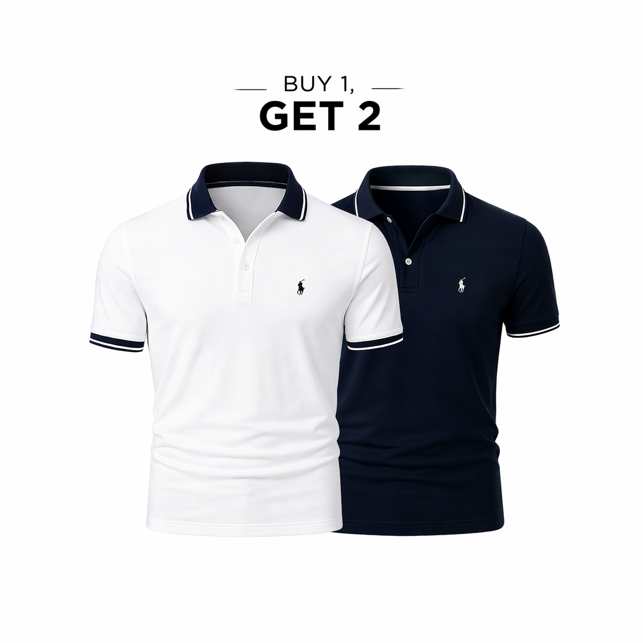 L.R (BUY 1, GET 2) - Premiere Polo Shirt Kit – Professional Line (2-Pack)
