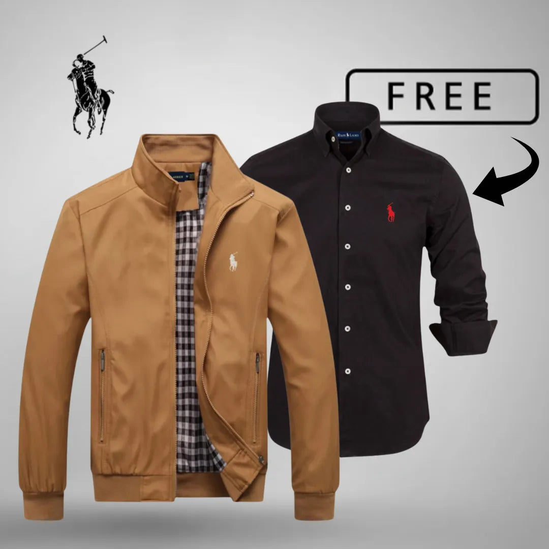 L.R Casual Zip-Up Bomber Premium + FREE Jumper or Shirt (Your Choice)
