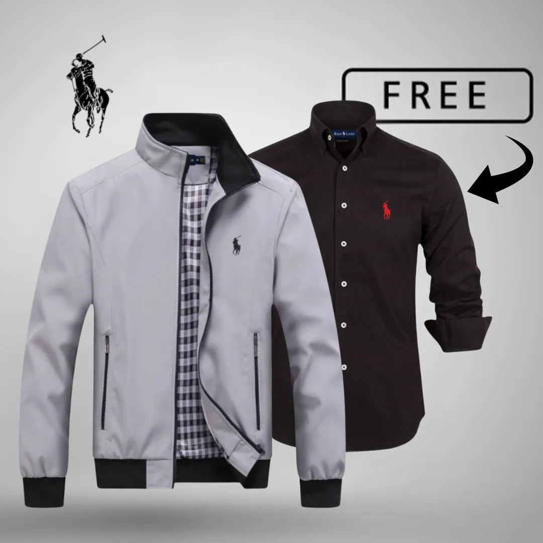 L.R Casual Zip-Up Bomber Premium + FREE Jumper or Shirt (Your Choice)