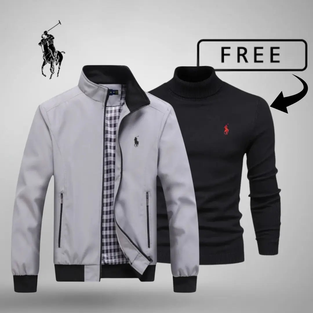 L.R Casual Zip-Up Bomber Premium + FREE Jumper or Shirt (Your Choice)
