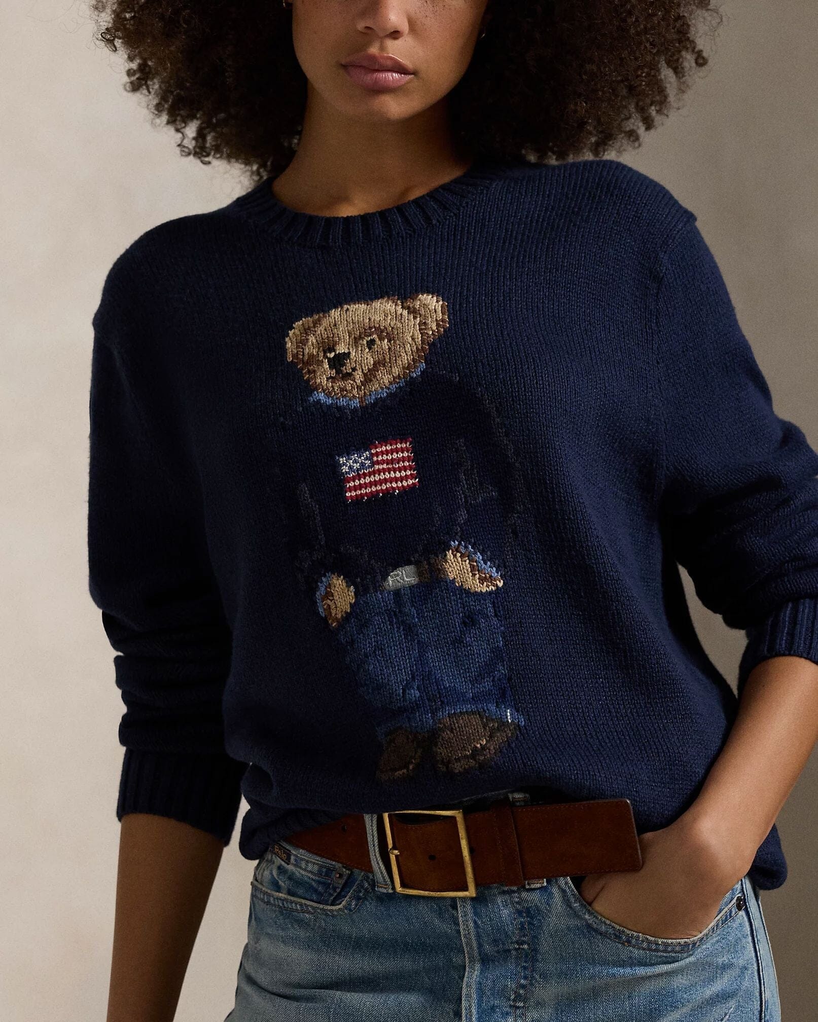 L.R Polo Bear Cotton-Linen Sweater