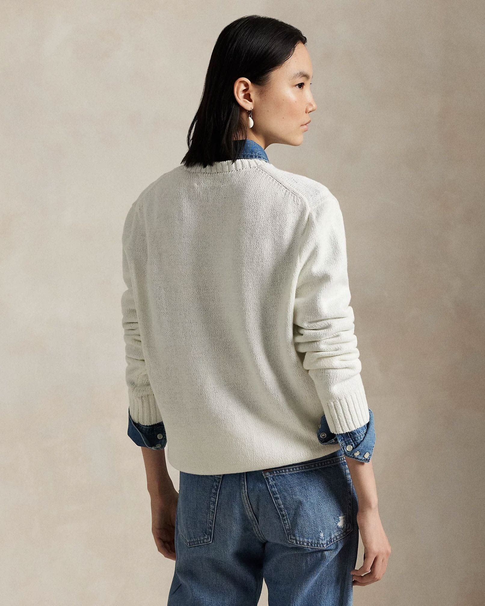 L.R Polo Bear Cotton-Linen Sweater
