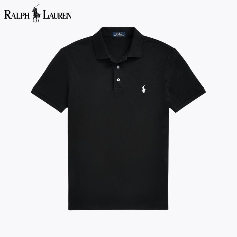 L.R Custom Slim Fit Stretch Mesh Polo Shirt