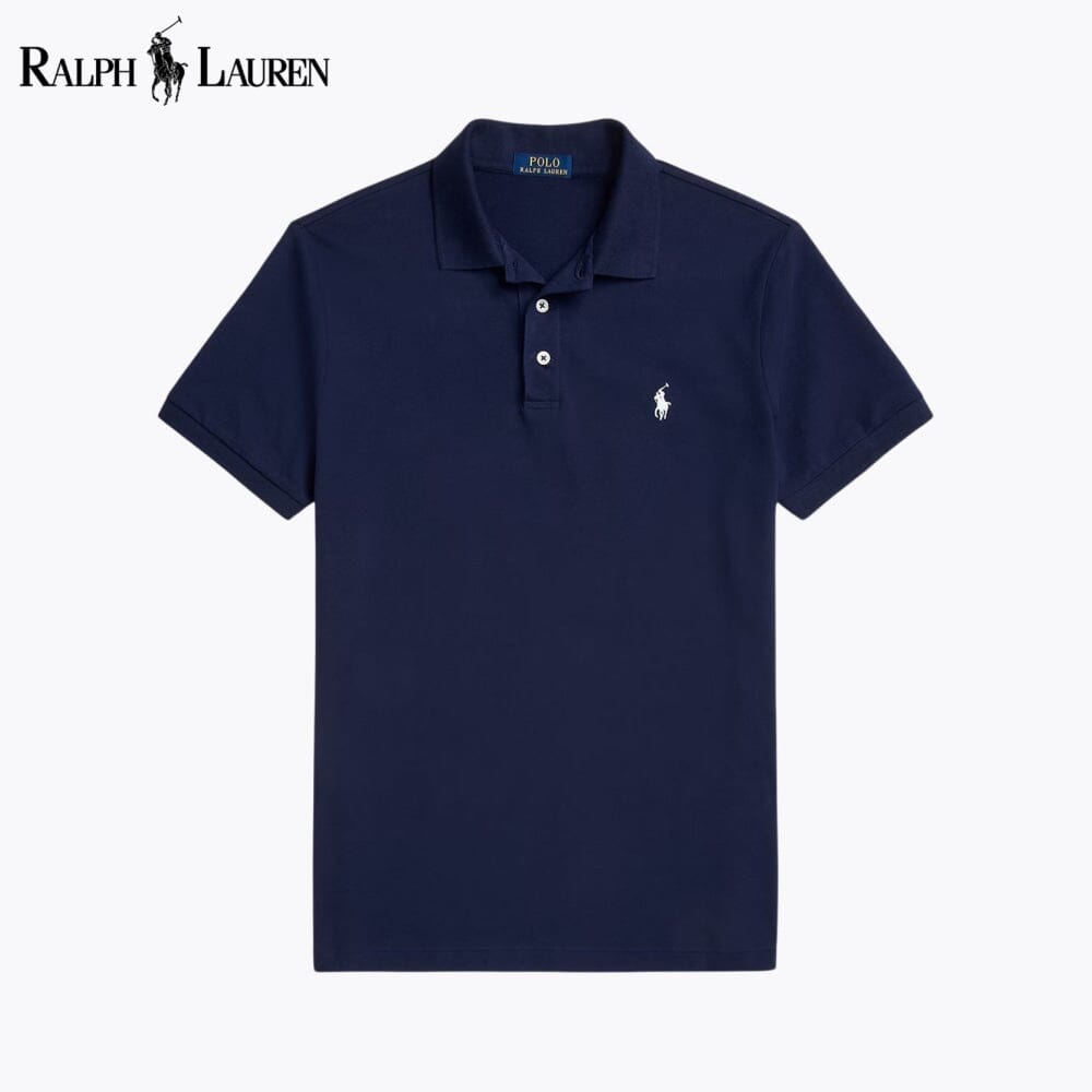 L.R Custom Slim Fit Stretch Mesh Polo Shirt