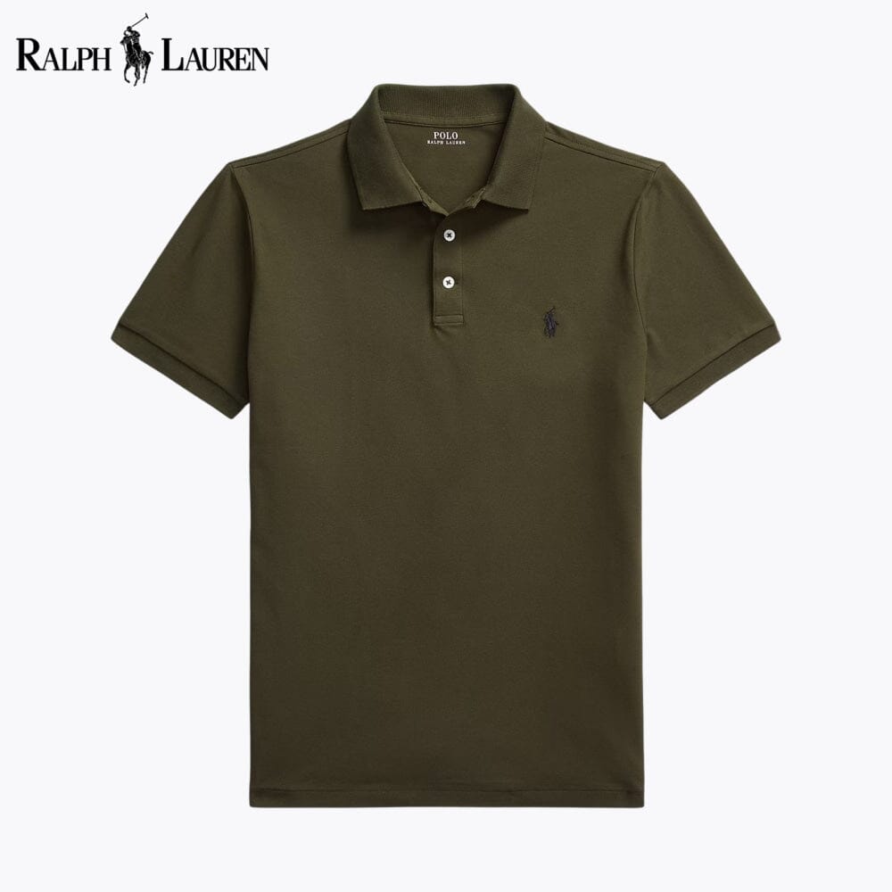 L.R Custom Slim Fit Stretch Mesh Polo Shirt