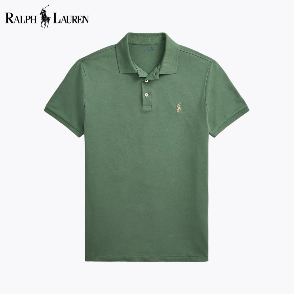 L.R Custom Slim Fit Stretch Mesh Polo Shirt