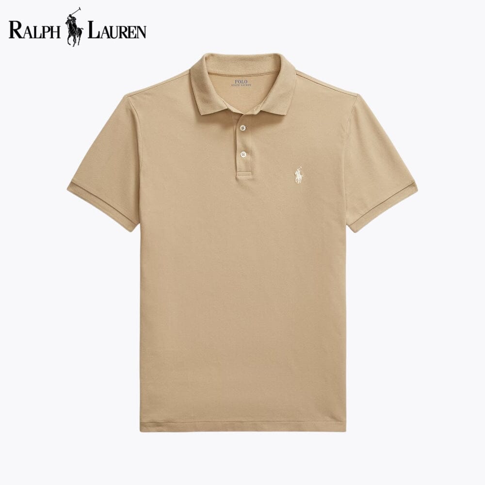 L.R Custom Slim Fit Stretch Mesh Polo Shirt