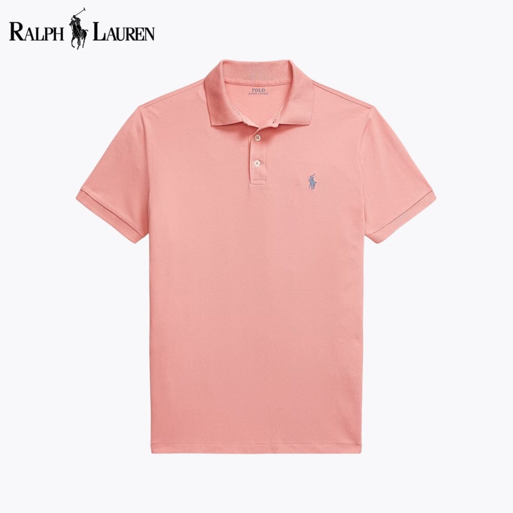 L.R Custom Slim Fit Stretch Mesh Polo Shirt