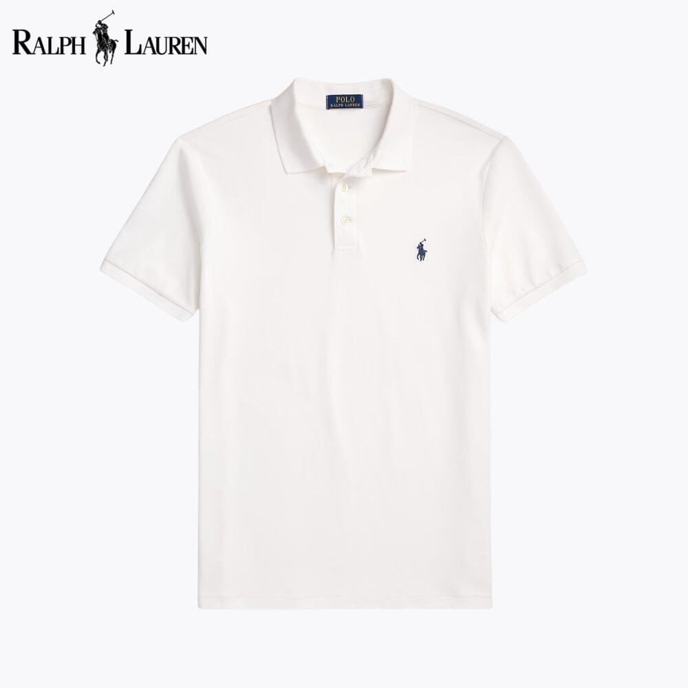 L.R Custom Slim Fit Stretch Mesh Polo Shirt