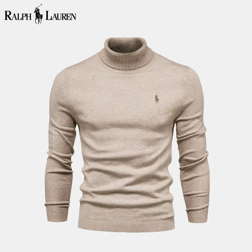 L.R Turtleneck Cable-Knit Wool Knit Sweater