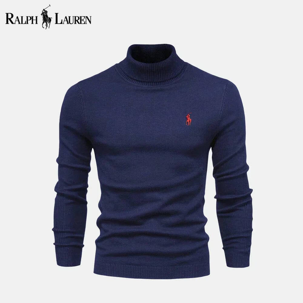L.R Turtleneck Cable-Knit Wool Knit Sweater